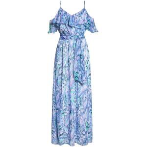 Lilly Pulitzer Zadie Maxi Dress Coastal Blue Tails of The Sea